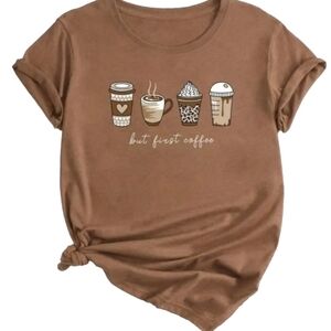 "But First Coffee" Short Sleeve t-shirt